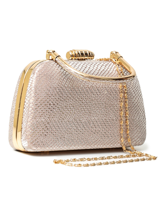 mix-gold clutch bag